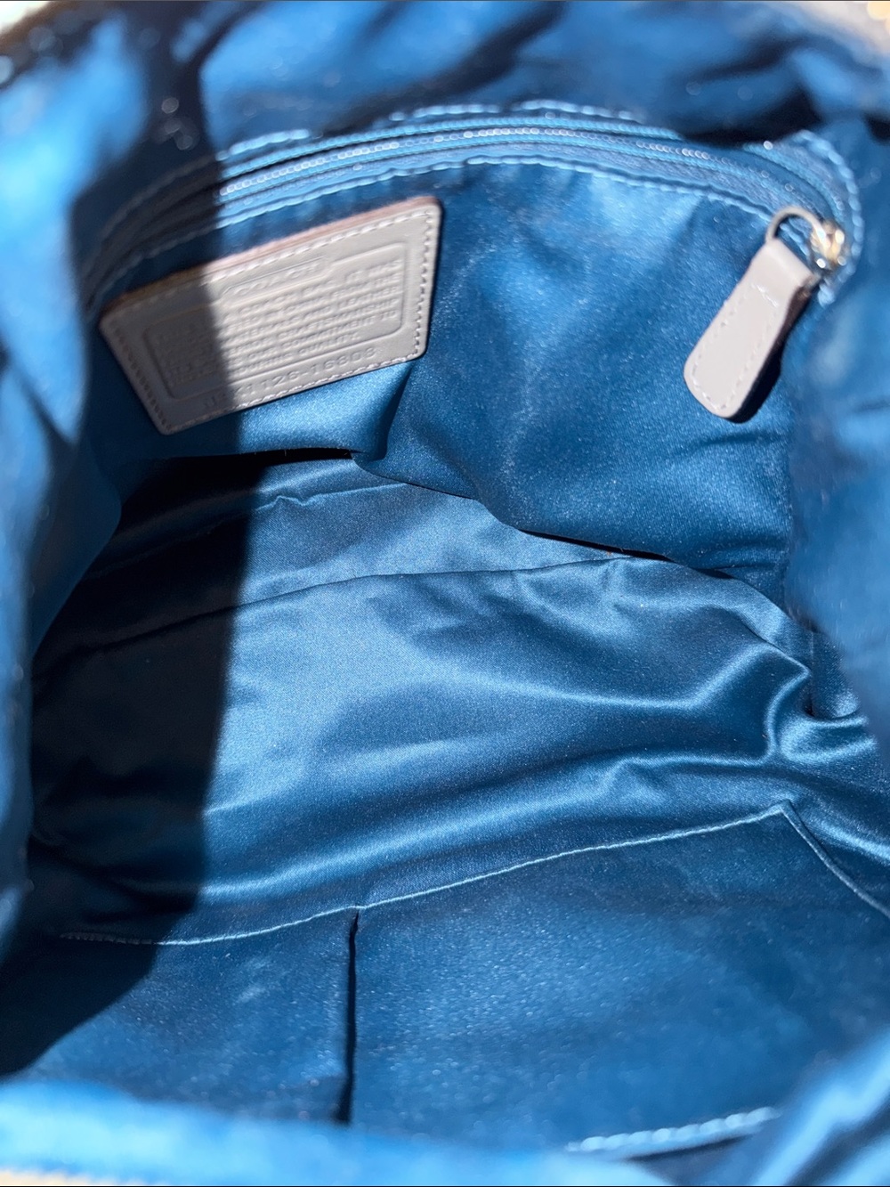 Coach Kristen Gray Leather Shoulder Bag with Polished Silver Turnlock XB Strap - Picture 14 of 17